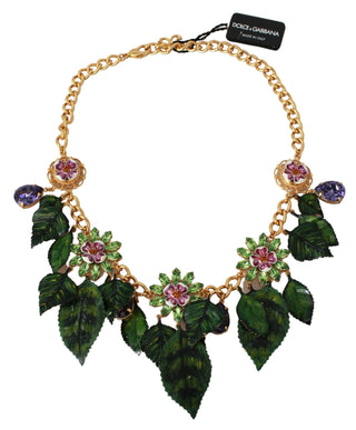 Dolce & Gabbana Elegant Floral Sicily Charm Necklace