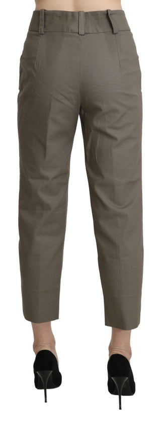 BENCIVENGA Elegant High Waist Cropped Pants in Gray