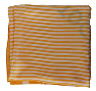 Dolce & Gabbana Elegant Striped Silk Square Scarf