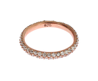 Nialaya Chic Pink Crystal-Encrusted Silver Ring