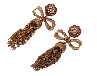 Dolce & Gabbana Elegant Antique Gold Bow Earrings