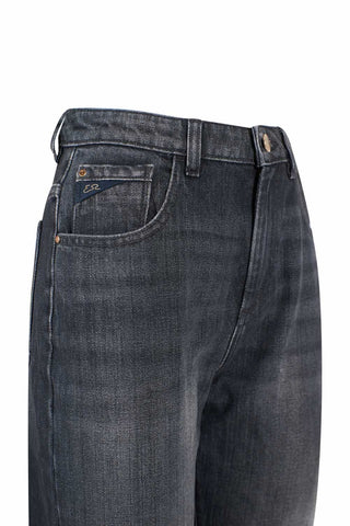 Yes Zee "Black Cotton Women High-Waisted Jean"