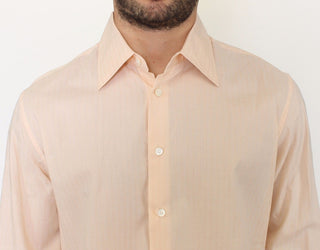 Ermanno Scervino Sunset Hues Striped Cotton Shirt