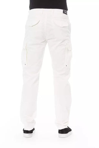 Baldinini Trend White Cotton Men Cargo Pant