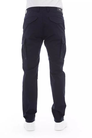 Baldinini Trend Blue Cotton Men Cargo Trouser