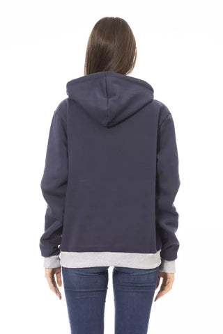 Baldinini Trend Blue Cotton Women Hoodie