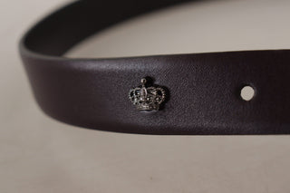 Dolce & Gabbana Elegant Dark Brown Leather Belt