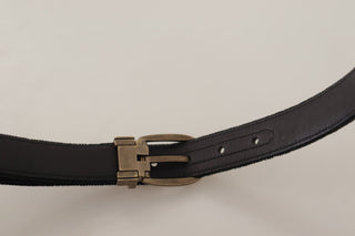 Dolce & Gabbana Elegant Black Leather Designer Belt