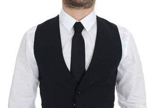 Dolce & Gabbana Elegant Blue Wool Dress Vest