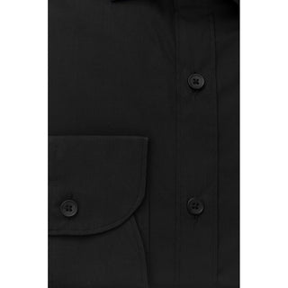 Bagutta Black Cotton Men Shirt