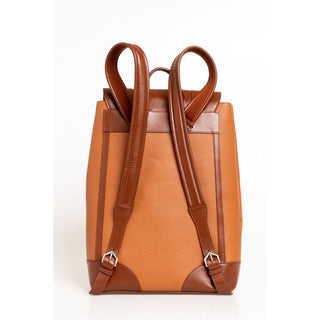 Trussardi Brown Leather Men Backpack