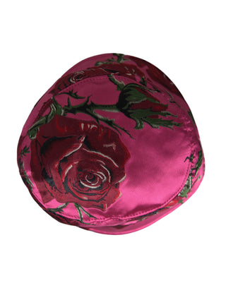 Dolce & Gabbana Pink Floral Cap Cotton Bucket Hat Men