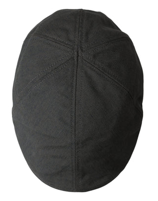 Dolce & Gabbana Dark Gray Nylon Cloth Newsboy Hat Men