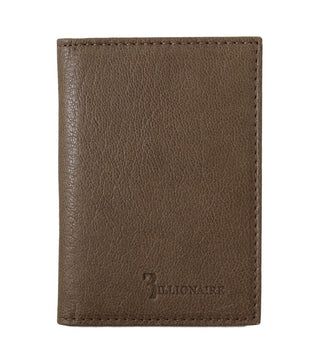 Billionaire Italian Couture Elegant Leather Men's Wallet in Brown