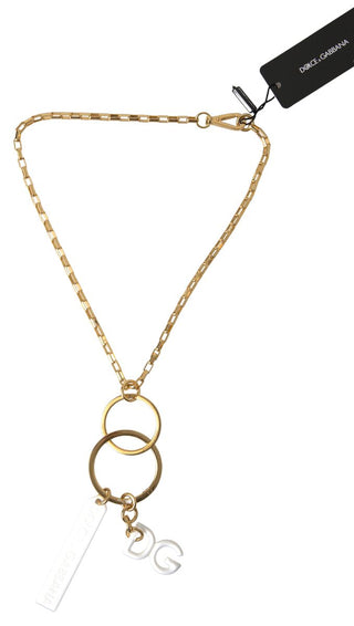 Dolce & Gabbana Chic Gold Charm Chain Necklace For Man
