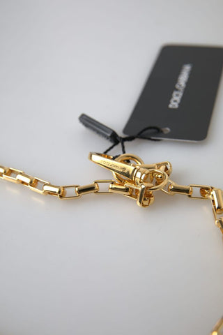 Dolce & Gabbana Chic Gold Charm Chain Necklaces