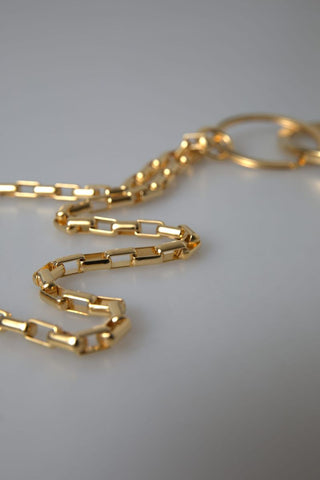 Dolce & Gabbana Chic Gold Charm Chain Necklace For Men