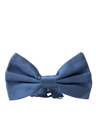 Dolce & Gabbana Blue Silk Adjustable Neck Men Bow Tie