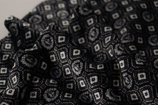 Dolce & Gabbana Elegant Black Geometric Silk Blend Scarf