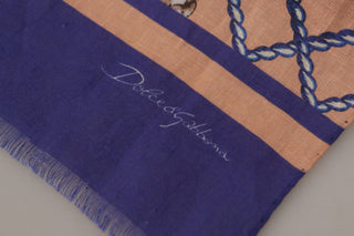 Dolce & Gabbana Multicolor Seashell Linen Scarf for Men