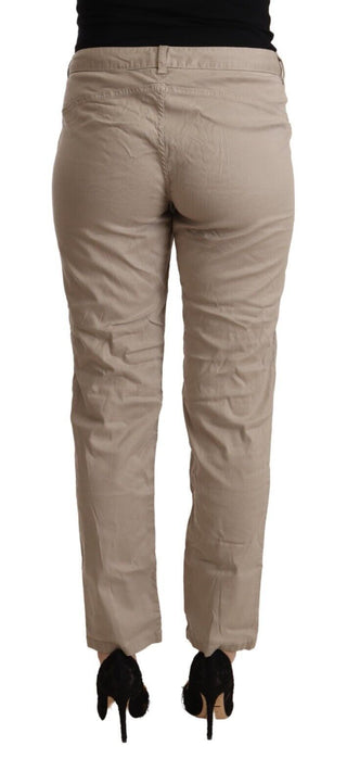 Acht Beige Mid Waist Tapered Pant